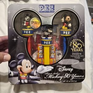 NEW SEALED | Disney PEZ Mickey Mouse 80 Years Collection with Retro Mickey Poste